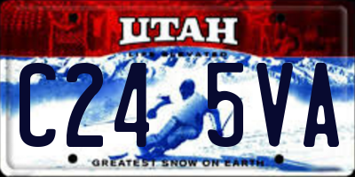 UT license plate C245VA