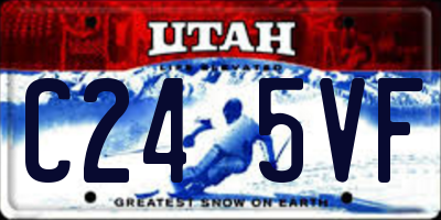 UT license plate C245VF