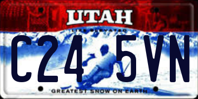 UT license plate C245VN