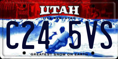 UT license plate C245VS