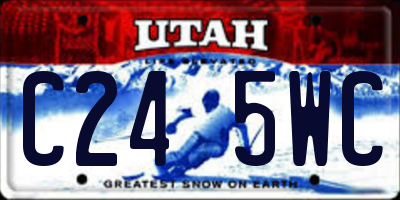 UT license plate C245WC