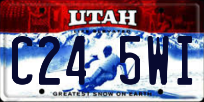 UT license plate C245WI