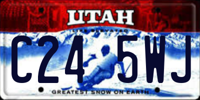 UT license plate C245WJ