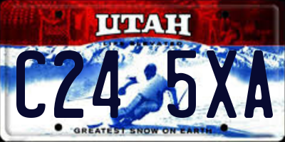 UT license plate C245XA