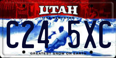 UT license plate C245XC