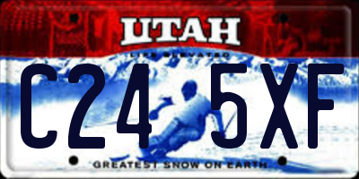 UT license plate C245XF
