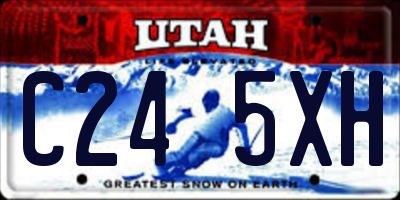 UT license plate C245XH