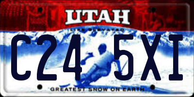 UT license plate C245XI