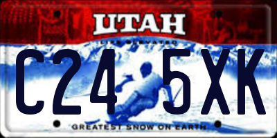 UT license plate C245XK
