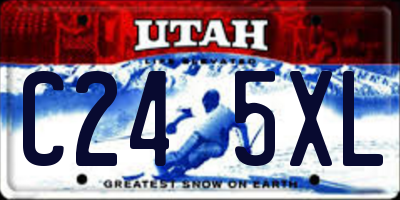 UT license plate C245XL