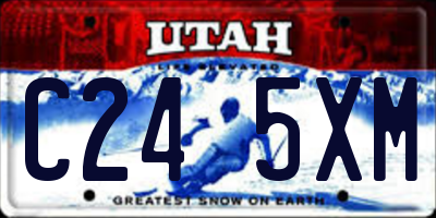UT license plate C245XM