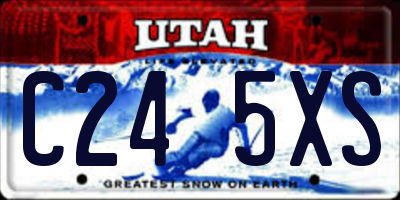 UT license plate C245XS
