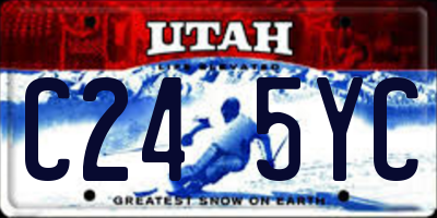 UT license plate C245YC