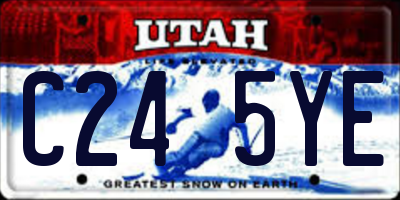 UT license plate C245YE