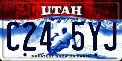 UT license plate C245YJ