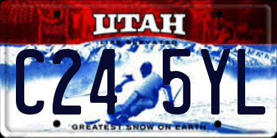 UT license plate C245YL