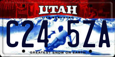 UT license plate C245ZA