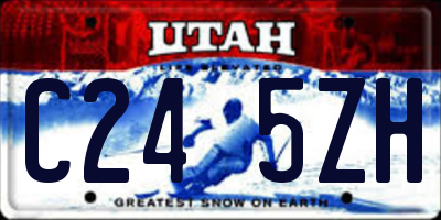 UT license plate C245ZH
