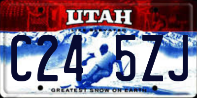 UT license plate C245ZJ
