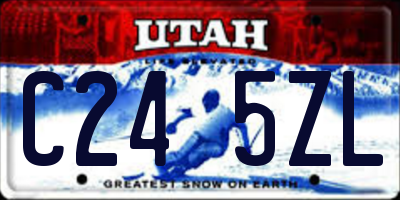 UT license plate C245ZL