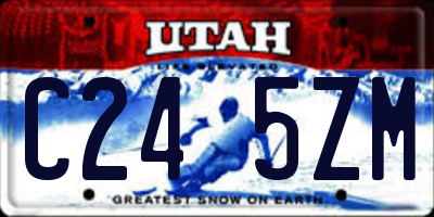 UT license plate C245ZM