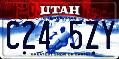 UT license plate C245ZY