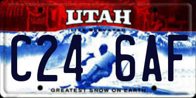 UT license plate C246AF