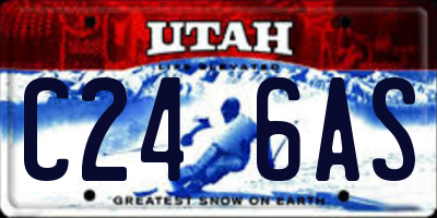 UT license plate C246AS