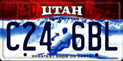 UT license plate C246BL