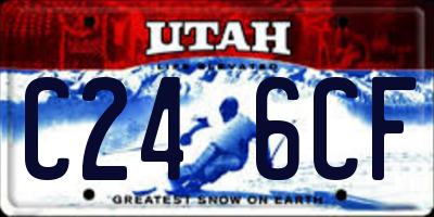 UT license plate C246CF