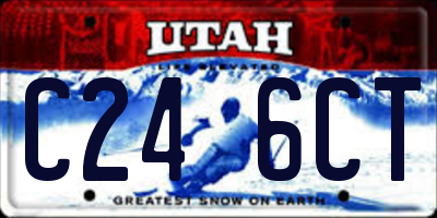 UT license plate C246CT