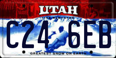 UT license plate C246EB
