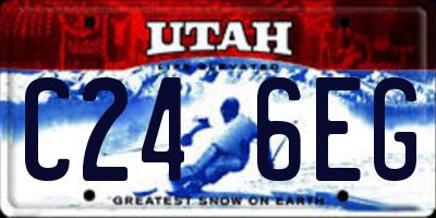 UT license plate C246EG