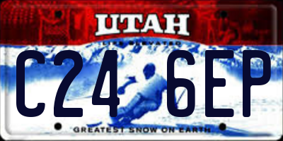 UT license plate C246EP