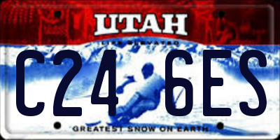 UT license plate C246ES