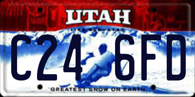 UT license plate C246FD