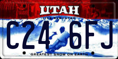 UT license plate C246FJ