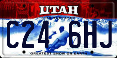 UT license plate C246HJ