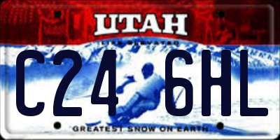 UT license plate C246HL