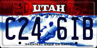 UT license plate C246IB