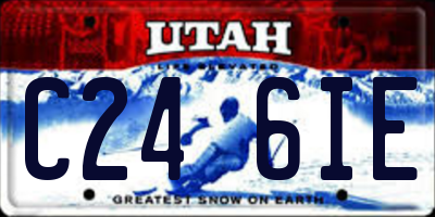 UT license plate C246IE