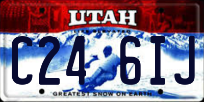 UT license plate C246IJ