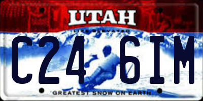 UT license plate C246IM