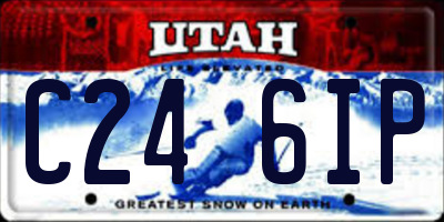 UT license plate C246IP