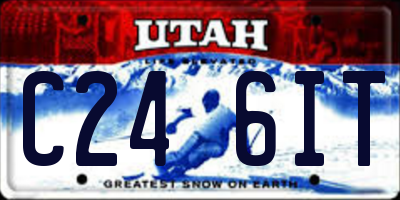 UT license plate C246IT