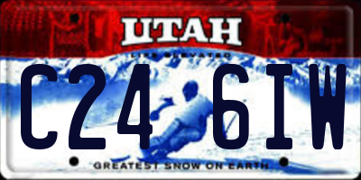 UT license plate C246IW