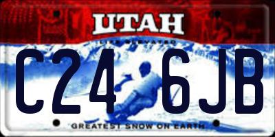 UT license plate C246JB