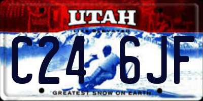 UT license plate C246JF