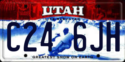 UT license plate C246JH