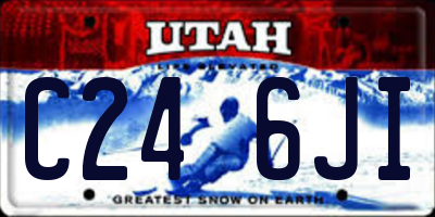 UT license plate C246JI